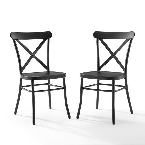 Kd Aparador Camille 2 Piece Dining Chair, Matte Black KD3043530